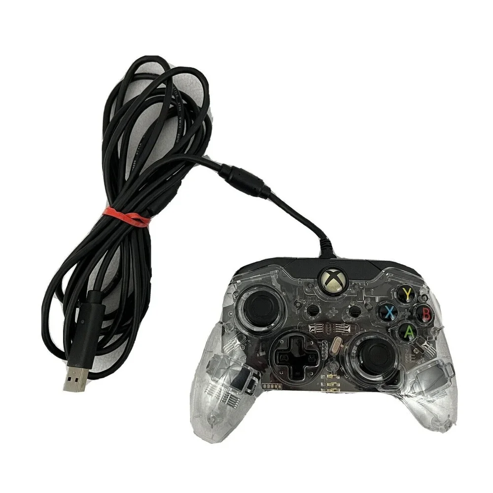 XBOX One 1‎ Afterglow Prismatic Wired Controller Clear Tested & Working